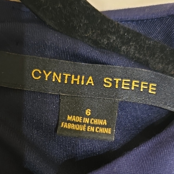 Cynthia Steffe Navy Mini Dress with Gold Studs - Picture 2 of 13